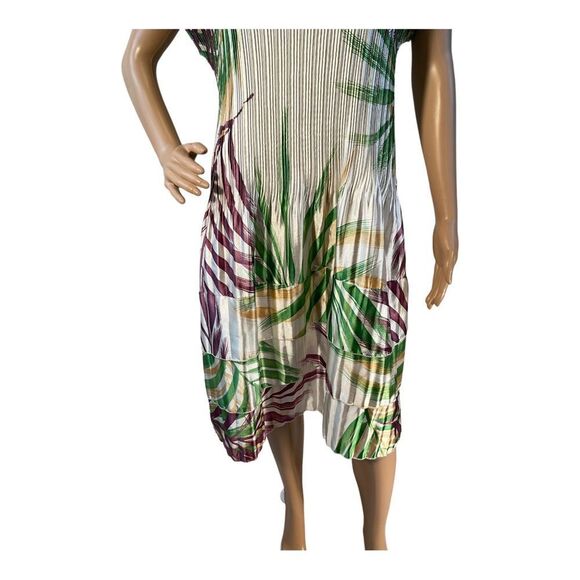 Magic It Fits Women’s Multicolor Accordion  Knee Dress Size M/L - Picture 4 of 12